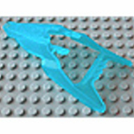 Lego hlava, průhledná světle modrá (x1190 TRANS-LIGHT BLUE)